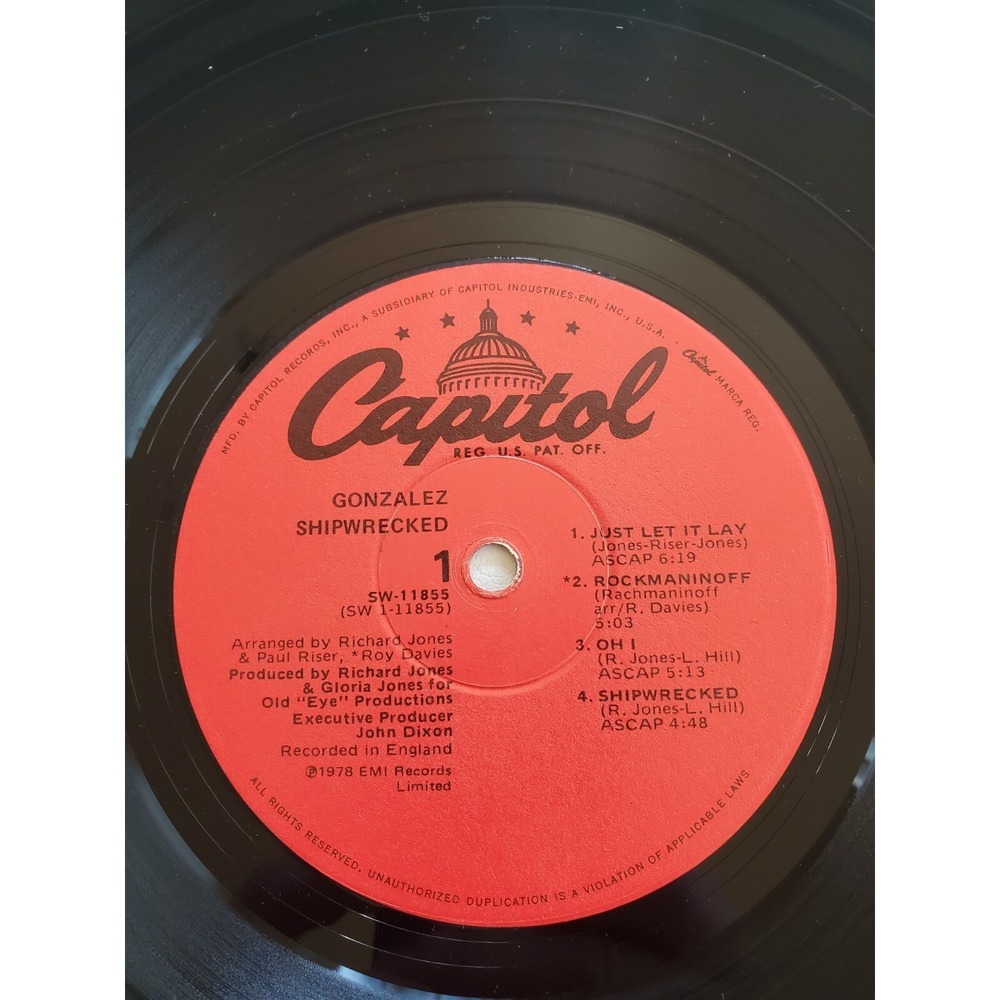 Gonzalez – Shipwrecked Album LP VG+ Tested - Picture 8 of 10